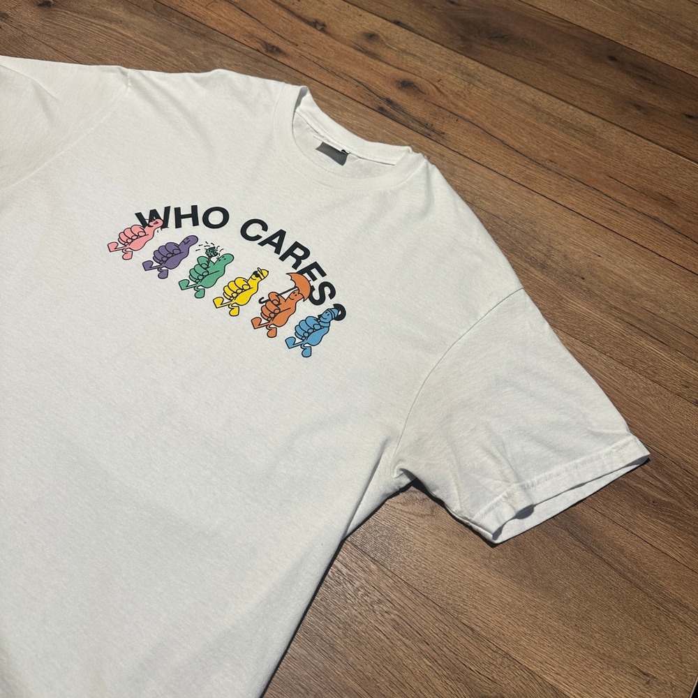 Rex Orange‎ County White Who Cares Graphic T-Shirt Mens XL